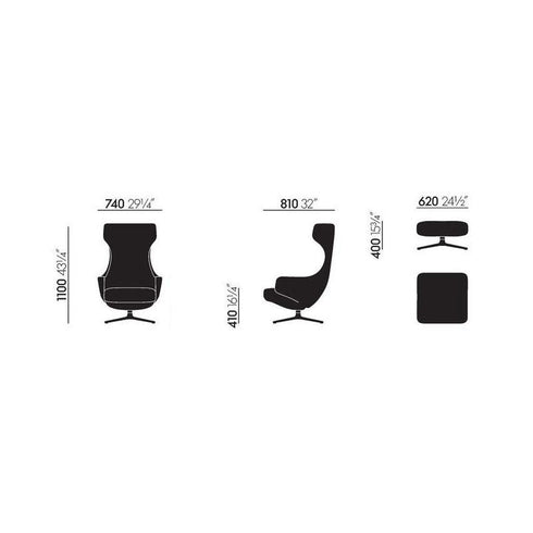 Lounge Chair Grand Repos / Tecido
